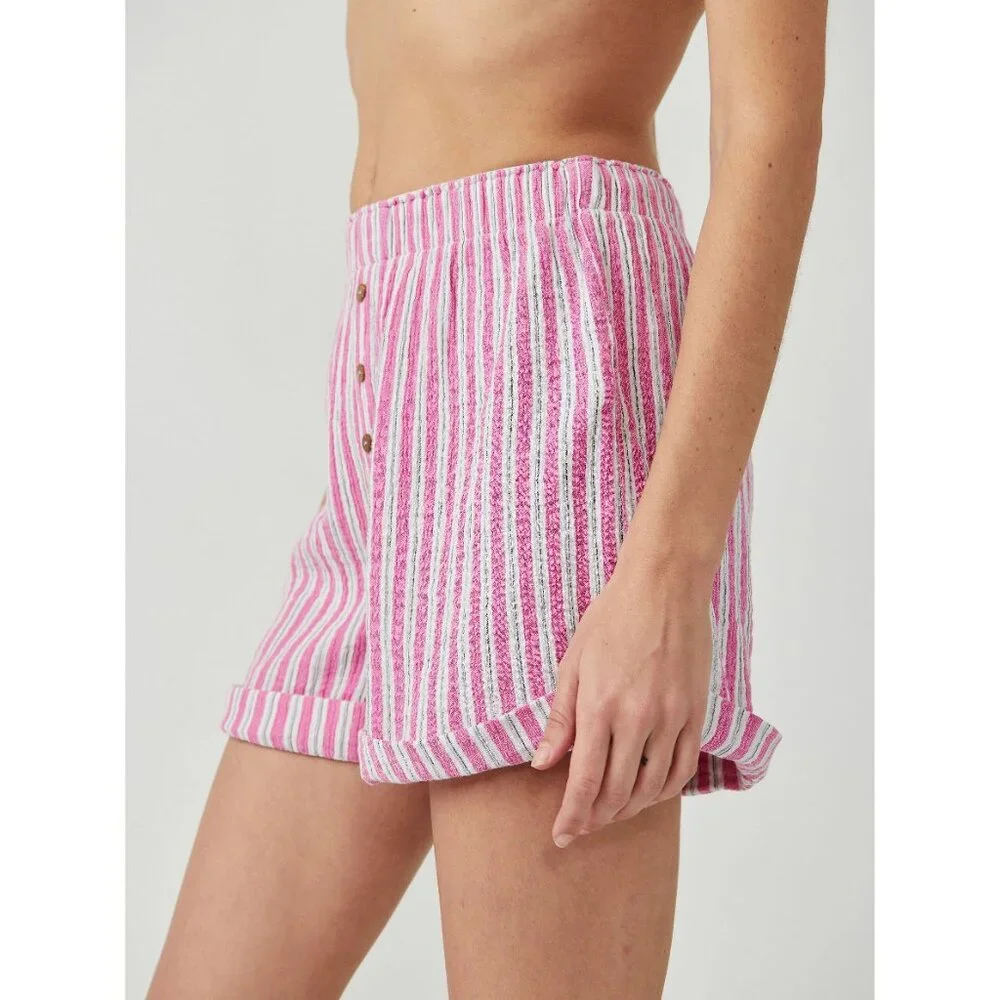 FREE PEOPLE Sunday Morning Boxer / Pink Stripes - Picture 4 of 6
